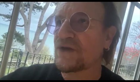 Ha publicado a través del perfil oficial de U2 en redes sociales una nueva canción que escribió este martes en particular para la gente de Italia