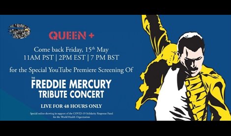 El grupo retransmitirá por su canal oficial de YouTube el macroconcierto de homenaje a Freddie Mercury que tuvo lugar en el estadio londinense de Wembley en abril de 1992